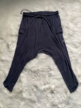 Free People Black UP Movement Drawstring Joggers